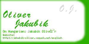 oliver jakubik business card